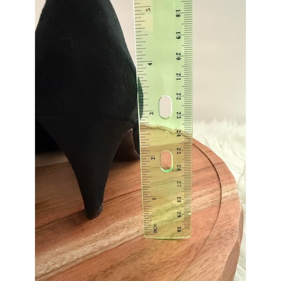 Naturalizer Black Suede Bow Pointed Toe Heels Women Size 8.5M Dress Shoes - Picture 8 of 9